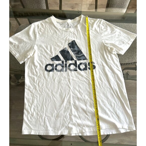 Adidas Mens Amplifier Tee White Camouflage Logo T-Shirt Size L Cotton & Polyeste - Picture 7 of 7
